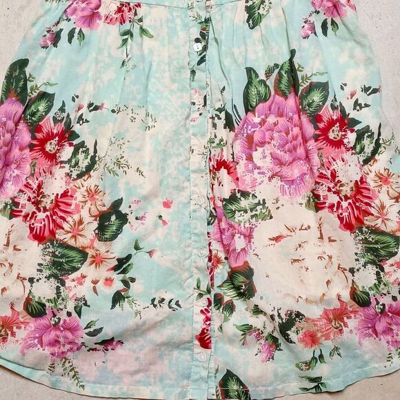 TULLE Brand Sleeveless Floral Rose Summer Spring Dress - Size Large - Picture 3 of 8